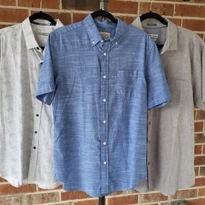 Large Men's Short sleeve button Up